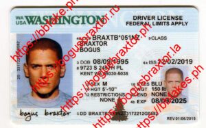 Washington Fake ID - Bogus Braxtor Fake ID